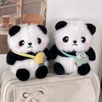 Porte-clés en peluche Panda de dessin animé, écologique, durable, doux, portable, jouet en peluche Panda, pendentif en peluche à suspendre