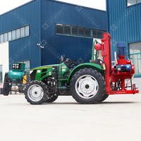 Foreuse de puits d'eau à circulation inversée, montée sur tracteur tout-terrain, alimentée au diesel, avec une profondeur maximale de 60 m, marque HUAXIAMASTER