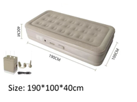 Matelas pneumatiques auto-gonflables avec pompe intégrée, matelas gonflable surélevé de 16 pouces, lit d'appoint portable pour la maison et le camping