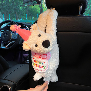 Tempat Tisu Mobil Bentuk Anjing Lucu, Kotak Tisu Gantung Karakter Hewan Kreatif, Tempat Tisu Lembut untuk Sun Visor Sandaran Kepala, Dekorasi Interior Mobil - Product Image 2