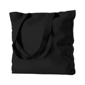 Sac de shopping personnalisable Georgia Maxi Shopper 130Gr en tissu non tissé noir à fermeture ouverte - Product Image 1