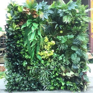 Mur végétal artificiel Dream Castle 30cm-100cm, ensemble de verdure en plastique pour montage mural, décoration intérieure et extérieure - Product Image 1
