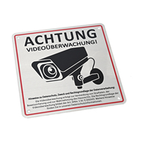 Letrero de Seguridad con Video 24 Horas, Personalizado, Resistente a la Decoloración, Colgante, Impermeable, de Aluminio para Exteriores