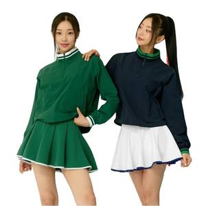 Özel Logo yaz Anti-UV Golf tenis yarım fermuarlı ceket yüksek bel 2 in 1 etek ile cep Padel Pickleball giymek - Product Image 1