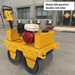 Super Promotion FVR-600D nouveau compacteur d'asphalte à rouleau vibrant à double tambour à moteur Honda haute efficacité - Product Image 1