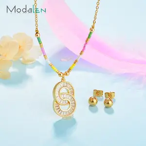 Modalen Turkish Bead Artifical Jewelry Stainless Steel Gold Crystal Jewellery