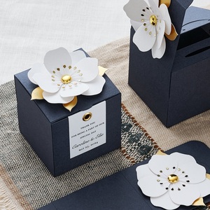Cajas de recuerdo azul marino, juego de 10 <span class=keywords><strong>para</strong></span> boda, bautismo, fiesta nupcial y eventos especiales, <span class=keywords><strong>etiquetas</strong></span> <span class=keywords><strong>personalizadas</strong></span> - Product Image 5