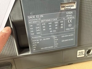 เบรกเกอร์ SACE 2 E2.2N, 1250A 3P แบบดึงออกได้ - Product Image 5