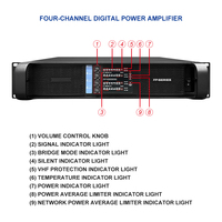 Amplificateur de puissance Ipalear FP 2000Q Classe TD 4 canaux 4x2350W 8 Ohms en pont 8800W 8 Ohms 14000W 4 Ohms pour scène, Line Array et Subwoofer