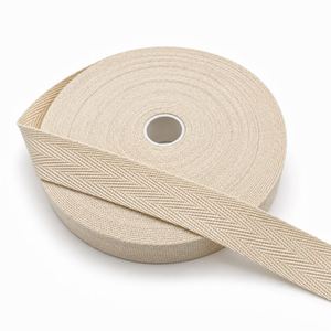 Custom 5/8 Inch Cotton <b>Twill</b> <b>Tape</b> Herringbone Webbing Ribbon for DIY Crafts Sewing Decoration - Product Image 1
