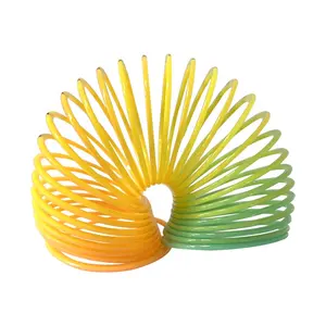 儿童教育玩具塑料弹性环弹簧彩虹圈与笑脸