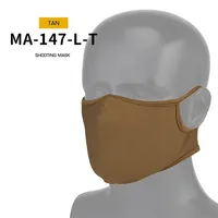 Masque de tir tactique en tissu large respirant et élastique pour homme, protection faciale souple pour activités extérieures, printemps-automne - Taille M/L M077