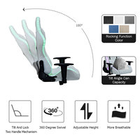 Nouvelle chaise de gaming ergonomique moderne à LED, rotation à 360 degrés, expérience de confort réglable, vente chaude, directement de l'usine