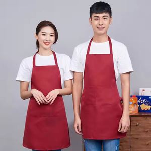 ผ้ากันเปื้อนแบบเรียบ 2 กระเป๋า ผ้ากันเปื้อนเชฟสำหรับงานเชิงพาณิชย์ พร้อมโลโก้สั่งทำ สำหรับทำอาหารในครัว ร้านอาหาร วาดภาพ ระบายสี ปิ้งย่าง - Product Image 5