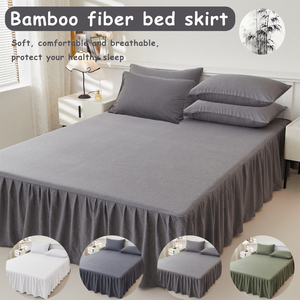 Nueva Serie de Faldas para Cama Individual de Fibra de Bambú, Suaves, Transpirables y Amigables con la Piel, Tamaños y Colores Personalizables para Uso en el Hogar y Hoteles - Product Image 3