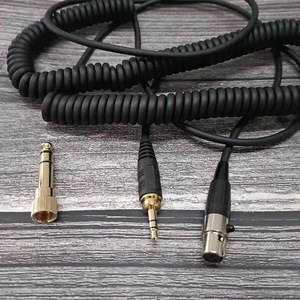 Cable de Audio <span class=keywords><strong>Kannon</strong></span> blindado para AKG Q701/Q702/Q712/Q240 Audiophile cobre desnudo TPE 6,35 adaptador enchufe resorte auriculares para juegos - Product Image 4