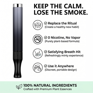Space Grey Metal Breathing Stick Smoking Cessation Aid Deep Breathing <b>Trainer</b> Lung Expansion Tool Panic Attack Shield - Product Image 3