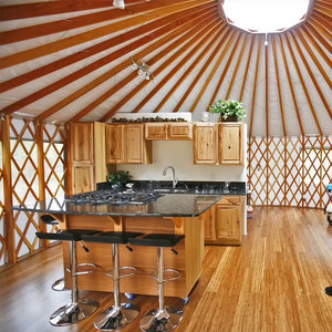 Yurte mongole de luxe en PVC de 30 pieds, en bois massif, imperméable, en Oxford et en toile, pour les aventures en plein air, yurte d'habitation utilisée - Product Image 4