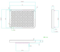 Pantalla LED Profesional de Matriz de Puntos 10x14, Módulo de Luz Blanca de 3mm, para Unidades de Reloj de Alta Resolución