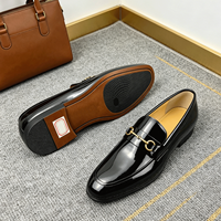 Luxuriöse Herren-Penny-Loafer aus Hochglanz-Lackleder, Slip-On Hochzeitsschuhe, Leichte Business-Casual Atmungsaktive Komfortschuhe