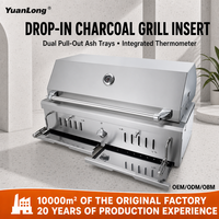 Barbecue au charbon de bois en acier inoxydable, style argentin, parrilla, rôtissoire multifonction pour la cuisine en plein air