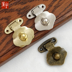 K030 Hebilla Colgante con Bola 42x32mm Bronce Antiguo Plateado Acero Laminado en Frío Nuevo Estilo Chino Herraje Decorativo para Caja - Product Image 1