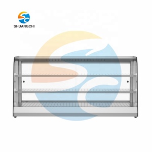 Gabinete comercial para calentar alimentos, mesa eléctrica, escaparate para calentar alimentos, calentador de pasteles y exhibición de alimentos calientes, calentador de repostería para aperitivos - Product Image 1