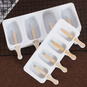 Stampi per Ghiaccioli Mini a 4 Cavità, Forme per Gelato in Silicone, Stampo per Gelato in Silicone per Bambini - Product Image 3