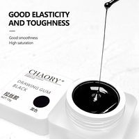 CHAORY Nouveau Gel Semi-Solide Universel 5ml Effet Araignée Non-Requérant de Nettoyage pour Poudre Chromée Nail Art
