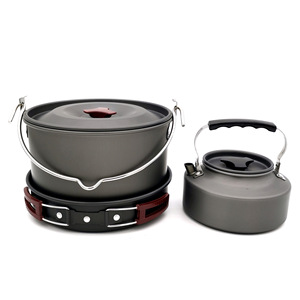 Camping Cookware Kit Outdoor Aluminum Cooking Set Water Kettle <b>Pan</b> Pot Travelling Hiking Picnic <b>BBQ</b> Tableware Equipment - Product Image 3