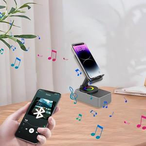 ขาตั้งโทรศัพท์แบบหมุนได้ 360 องศา 3-in-1 มัลติฟังก์ชั่น สำหรับลำโพง แท่นวางโทรศัพท์แบบยืดหดได้ ใช้งานร่วมกับ iPad ได้ พกพาสะดวก ใช้พลังงานได้ - Product Image 3