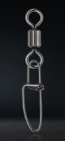 Émerillon pliable en cuivre avec mousqueton de sécurité pour la pêche en eau salée, accessoires de pêche