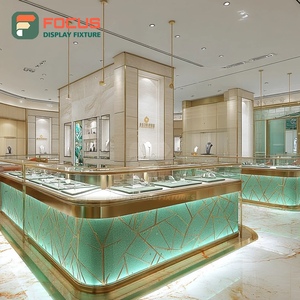 Minimalist Luxury Jewelry Store Fixtures Polished Surface Boutique Space Jewelry Cabinet - Product Image 2