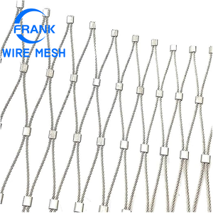 Korrosionsbeständiges 50~150mm Maschenweite 316 316L Edelstahl Flexibles Ferrule-Drahtseilnetz für Küstenbrücken-Schutz - Product Image 3