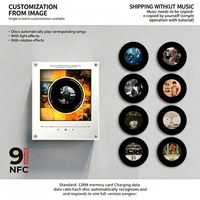 Décor de chambre à coucher, tourne-disque NFC mural, mini tourne-disque vinyle avec lumière LED rotative, cadeau idéal