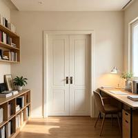 Portes intérieures de luxe en panneaux WPC pour maisons, portes intérieures étanches, portes intérieures avec cadre, sur mesure