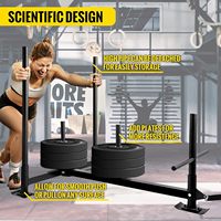 Prowler 450 lb Kapasitas Besar Alat Latihan Sled Ski Logam Resistensi Ekstra Penyimpanan Mudah Tarik Dorong Latihan-Olahraga Hiburan Produk