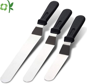 OKSILICONE decoración crema espátula 6/8/10 pulgadas <span class=keywords><strong>de</strong></span> acero inoxidable pastel espátula raspador <span class=keywords><strong>de</strong></span> desmoldeo cuchillo herramientas para hornear Layerer - Product Image 2