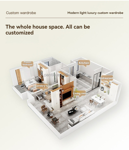 Nouveau produit : Meuble de salle de bain moderne à fixation murale, style américain, en mélamine, armoire haute pour toilettes - Product Image 5