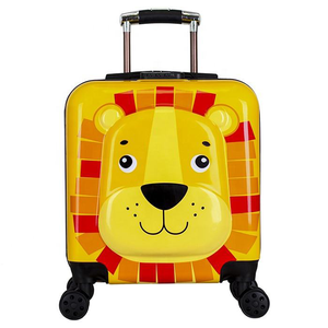 Lightweight Lovely Yellow Lion Cartoon Shape <strong>Toddler</strong> Children Trolley Kids <strong>Suitcase</strong> With Spinner Wheels - Product Image 1