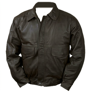 Leather Bomber <b>Jackets</b> Leather Flight <b>Jackets</b> Leather <b>Pilot</b> <b>Jackets</b>-Casual Winter Plus Size Breathable Zipper - Product Image 1