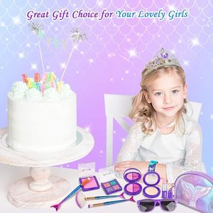 Popolare Kit di <span class=keywords><strong>Trucco</strong></span> con Ombretto Scintillante per Bambini, <span class=keywords><strong>Set</strong></span> di Bellezza con 2 Rossetti, <span class=keywords><strong>Set</strong></span> di <span class=keywords><strong>Trucco</strong></span> Unicorno per Bambini - Product Image 2