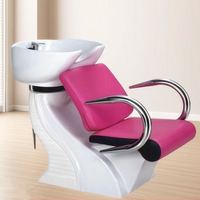 Fauteuil de lavage de cheveux pour salon avec bac en céramique, design moderne et simple, structure métallique, mobilier de salon
