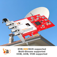 Kartu Tuner PCIe DVB-S2X/S2/S 8 untuk Penerima Satelit IPTV Headend Server FTA Kartu PCIe DVB-S2X untuk Streaming IPTV TBS6909-X V2