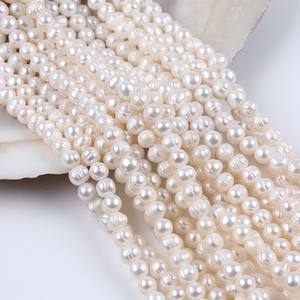 Promotion en gros : Boutons en perles d'eau douce de 7-8 mm, semi-finis, à perforer, pour accessoires de bricolage (colliers, bracelets, vêtements) - Product Image 5