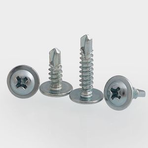 Vis de perçage automatique à tête plate plaquée zinc, livraison gratuite, din 7982, vis à air automatique avec tampon, vente en gros - Product Image 2