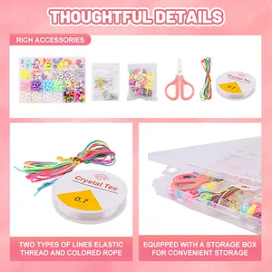 Leemook, лидер продаж, набор из бисера для девочек, разноцветные Украшения для рукоделия, браслеты, игрушки для девочек