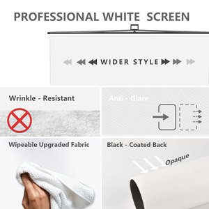 RAUBAY 78.7 x 82.7in Large Collapsible White <b>Backdrop</b> Screen Portable Retractable Panel Photo Nude Background with <b>Stand</b> - Product Image 3