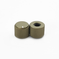 Boutons de commande universels en aluminium JTUNG pour guitare, 6 inserts interchangeables, tiges cannelées 18T/40T, capuchons de potentiomètre moletés pour basse