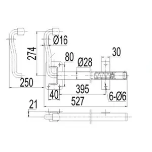 Truck Door Handle Stainless Steel Door Holdback Handle For Truck/Trailer